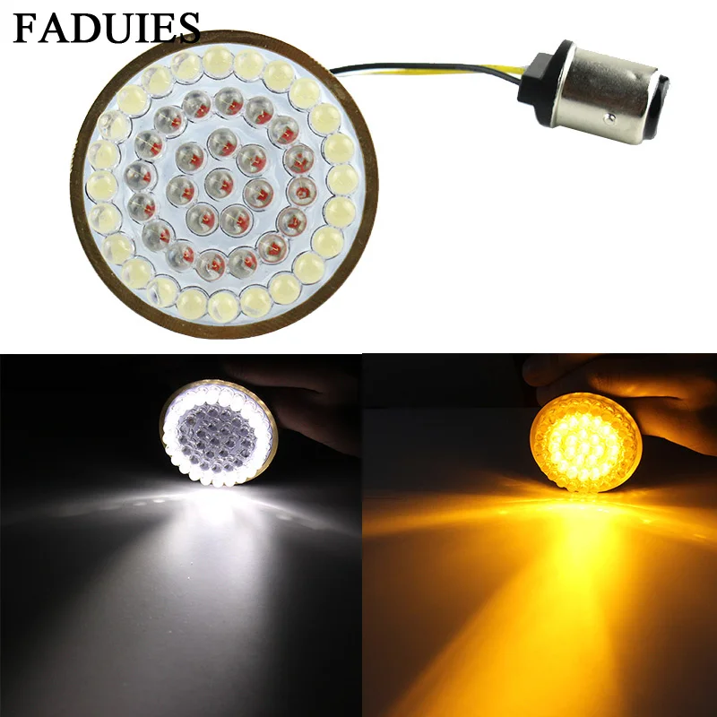 

FADUIES Motorcycle Light 2" Bullet Style 1157 LED Inserts Turn Signal Panel For Harley Sportster Softail Touring Dyna 2013-2017