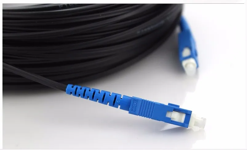 Outdoor Drop Cable SC UPC Simplex FTTH Drop Patch Cable Singlemode Single Fiber Fiber Optic Patch Cord