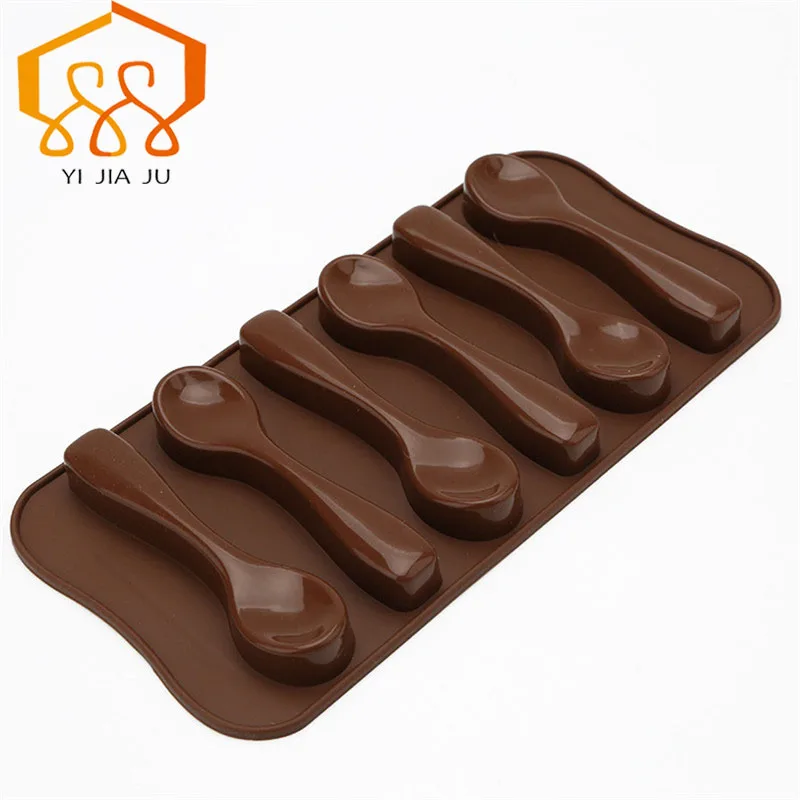 Free Shipping Cake Tools Kitchen Bakeware  Handmade DIY Silicone Mold Silicone Chocolate Mold Spoon Paragraph Cake Decoration