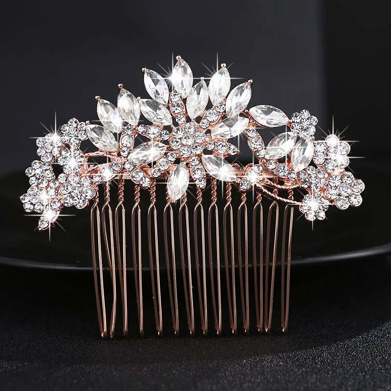 Miallo Fashion Austrian Crystal Wedding Hair Pins and Clips Rhinestone Bridal Hair Accessories Jewelry Headpieces for Women