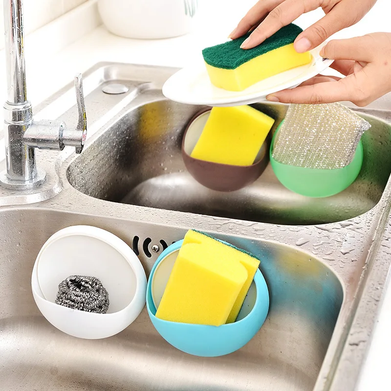 Hot Qualified Dropship Plastic Suction Cup Soap Toothbrush Box Dish Holder Drain Rack Bathroom Shower Accessory random