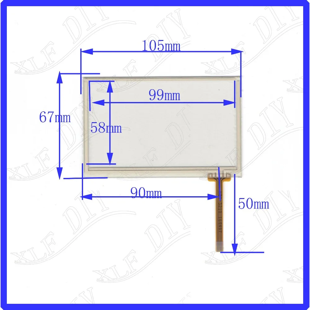 ZhiYuSun 105*67 Touch screen sensor KDT-3218 105mm*67mm for For industrial control Resistance screen 4.3inch 4lines