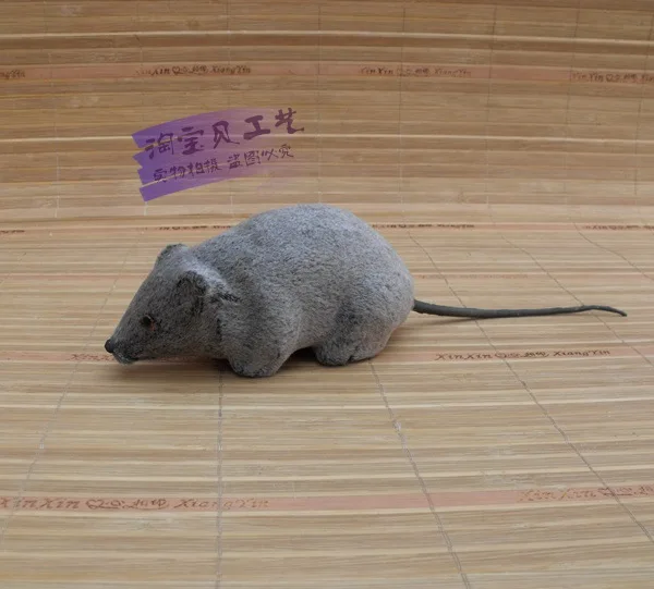 new simulation mouse toy polyethylene & furs gray mouse model gift about 10x5cm 2286