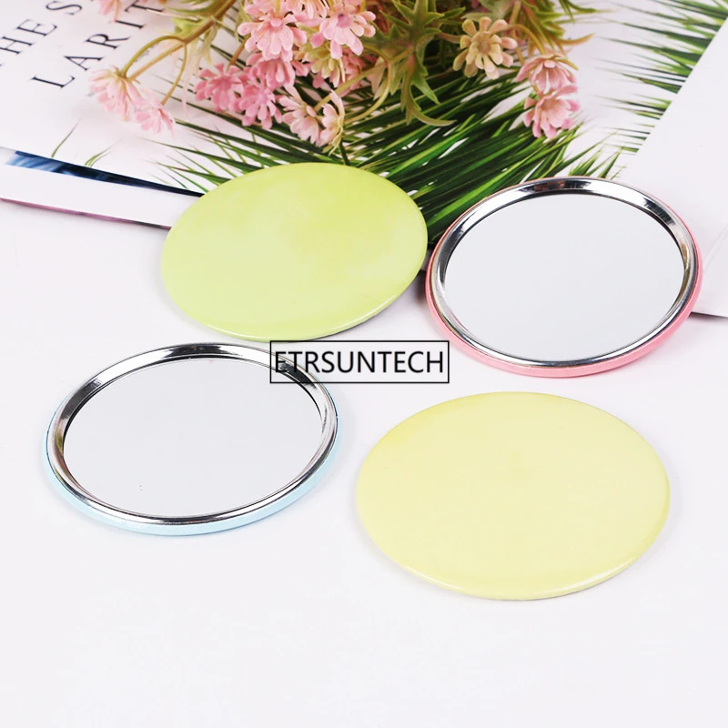 

200pcs Portable Mirror Cute Hand Pocket Cosmetic Mirror Round Lady Girl Mini Outdoor Party Makeup Mirror Decor F2662