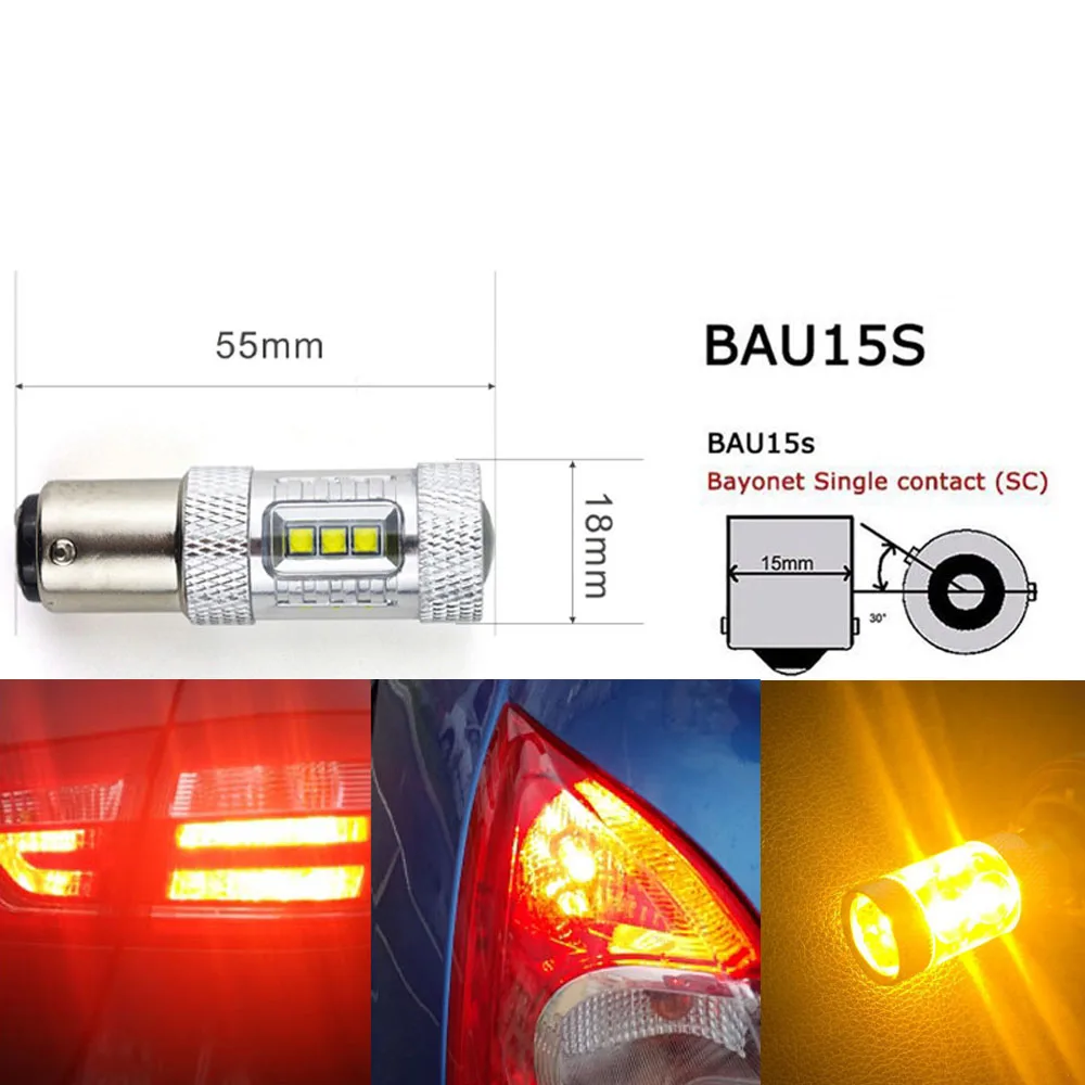 

2x Canbus LED BAU15S 7507 PY21W 1156PY Led Light Bulb for BMW E36 E39 E46 E53 E60 E61 E82 E90 E91 E92 E93 F20 F25 F30 F35