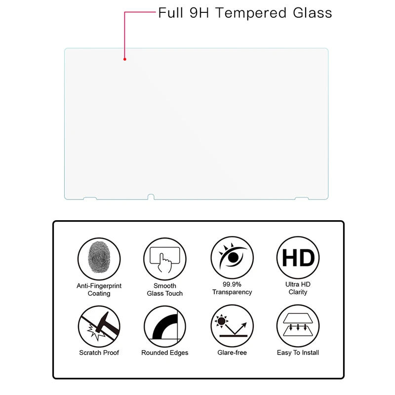 ORBMART 9H Explosion-proof HD Tempered Glass Screen Protector Full Cover Protective Films For Nintendo Switch NS
