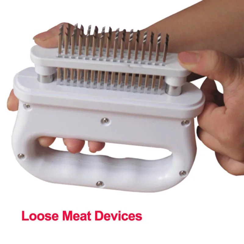 

Loose Meat Device 48-needles Meat Tenderizer steak needle Kitchen Cooking Tools ABS + stainless steel Tender Meat needle Hammer