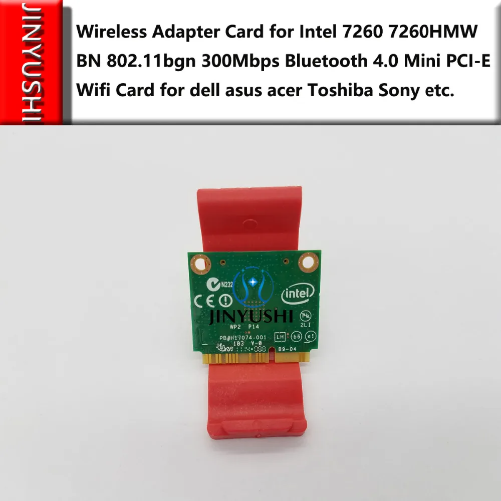 Brand new Wireless net Card for Intel 7260 7260HMW BN 802.11bgn 300Mbps Bluetooth 4.0 Mini PCIe Wifi Card for dell asus acer etc
