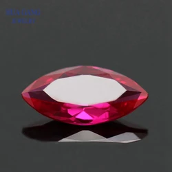 5# Rose Red Marquise Shape Brilliant Cut Synthetic Corundum Stone For Jewelry Size 1.5x3-10x20mm