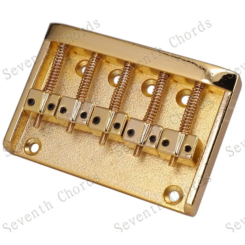 EIN Set Chrome 5 Saiten Bass Brücke Für Bass Gitarre Sattel Musical Instrument Zubehör Teile – Detail 15