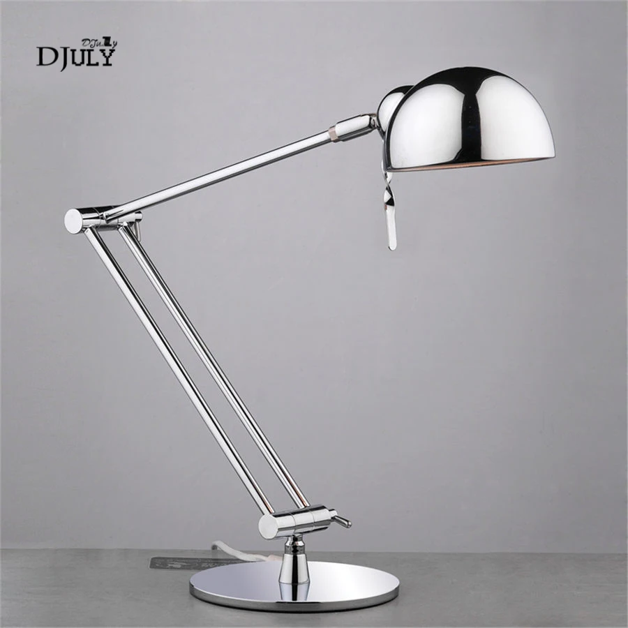 Nordic simple rocker telescopic folding LED business table lamp office study reading desk lamp bedroom long arm lighting fixture