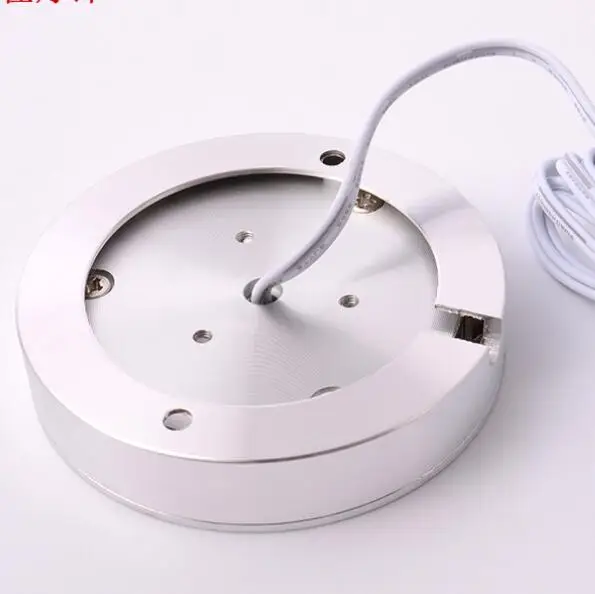 LED cabinet light 3W 12VDC LED puck light white shell silver shell round LED LED Home Kitchen light