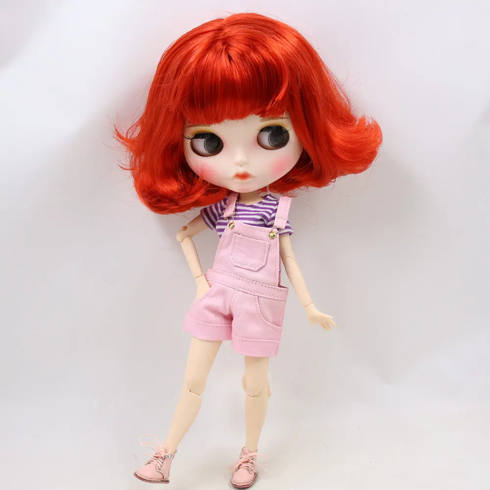 ICY DBS Blyth Doll No.BL1248 Red hair Carved lips Matte customized face  Joint body 1/6 bjd ob24 anime girl