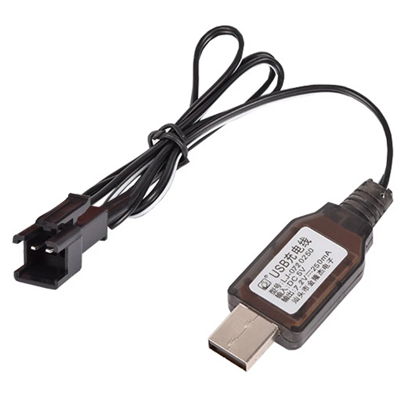 7.2V USB Built-In ชิป Ni-Cd/Ni-MH แบตเตอรี่ชาร์จของเล่น RC รถเรือหุ่นยนต์อะไหล่ EL-2P/JST-2P/L6.2-2P/3.5มม./SM-2P
