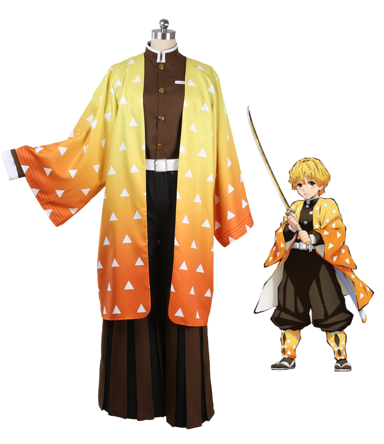 

Zenitsu Agatsuma Kimono Cosplay Kimetsu no Yaiba Agatsuma Zenitsu Cosplay Costume Custom Made