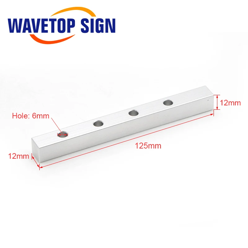 2Pcs/Lot Worktable Positioning Bar 125*12*6mm with Positioning Screw for DIY Fiber & Co2 Laser Marking and Engraving Machine