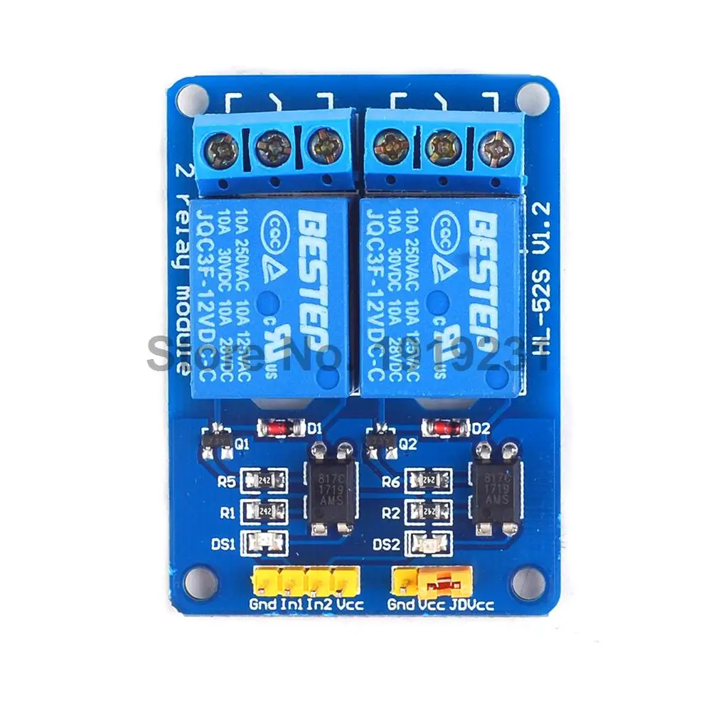 20PCS 12V 2 Channel Relay Module Optocoupler Isolation Low Level Trigger 2 way Relay Module Control Board