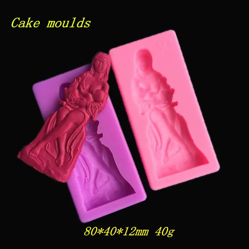 Shoes and pants, peony, goddess of the Virgin, wolf's head mold turn sugar silica gel cookie cake baking mold DIY tool WMJ-893