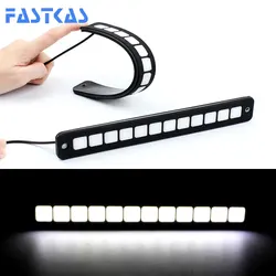 12v Daytime Running Light 100% Waterproof COB LED Day Light Fog Light Turning Signal Flexible Cars Running Lights for Motor ATV