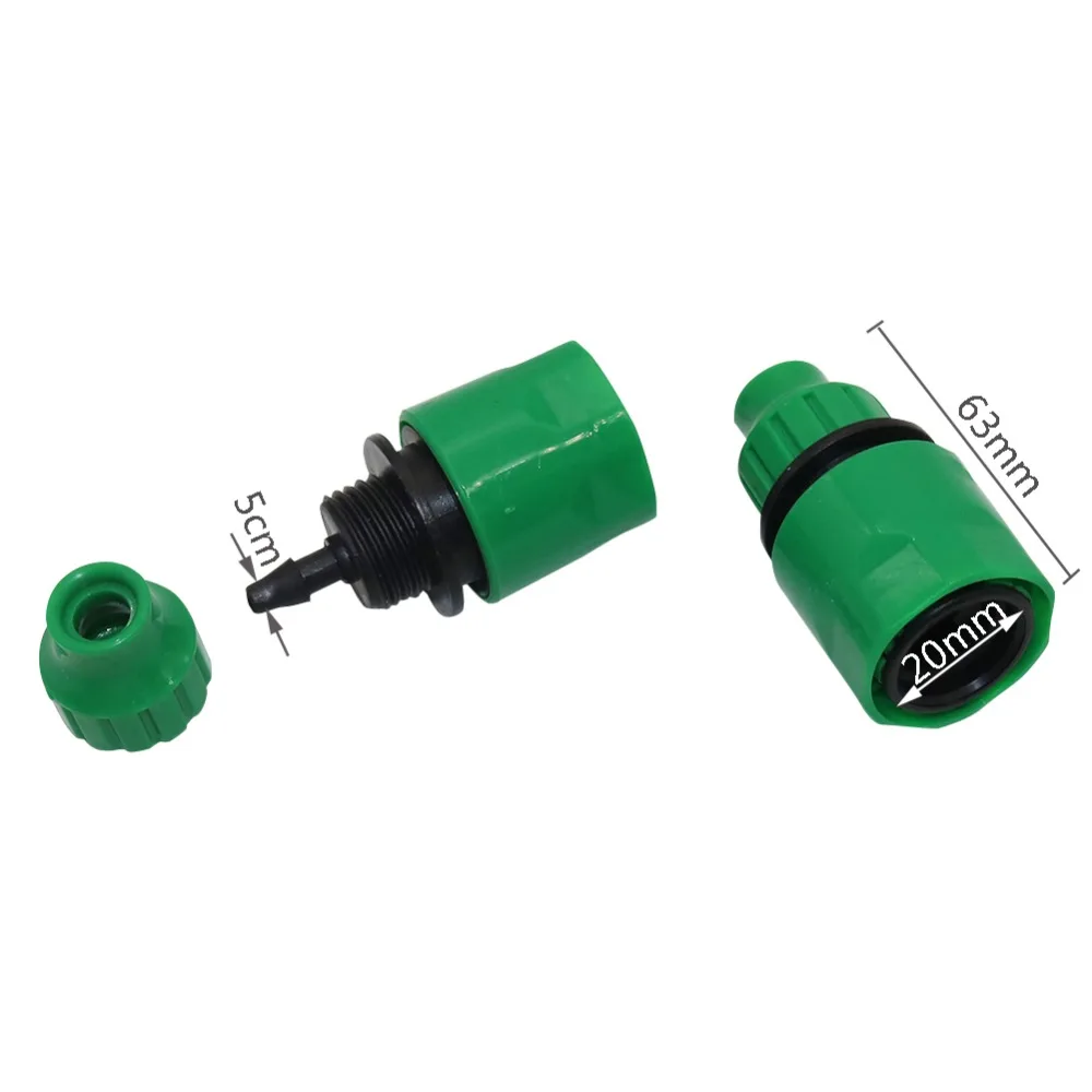 5 Pcs Barbed 4/7mm Hose Quick Coupling Connectors 1/4 Inch Pipe Connectors Garden Watering Irrigation Drip Irrigation Fittings