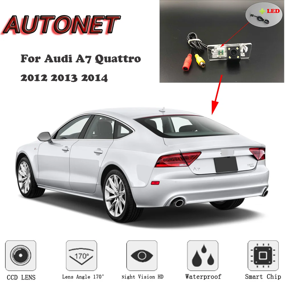 

Резервная камера заднего вида AUTONET HD ночного видения для Audi A7 Quattro 2012 2013 2014 CCD/номерной знак