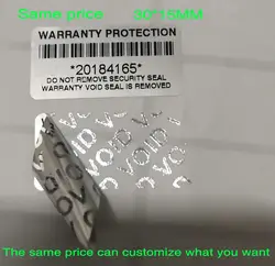 100pcs Warranty Protection Sticker  (30mm x15mm )Security Seal Tamper Proof Warranty Void Label Stickers