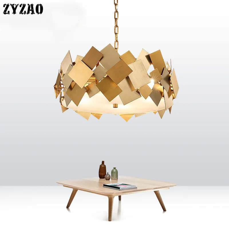 Nordic Modern Lustre Luminarie Led Pendant Lights Rotatable Steel E14 Hanging Lamp Chain Pendant Acrylic Mask Suspension Lamps