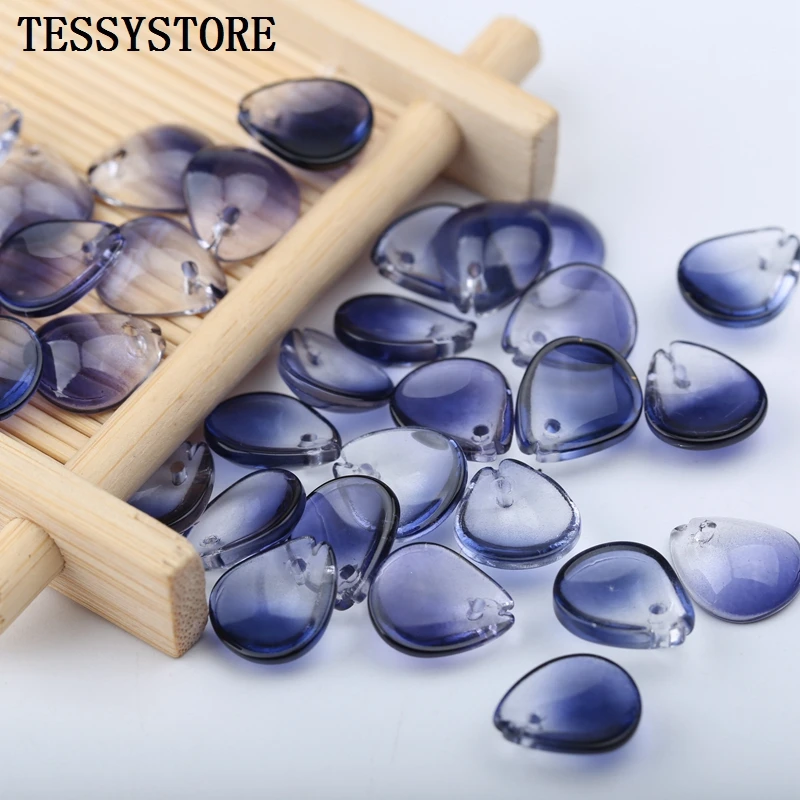 10pcs Foglie Petali di Forma Perle di Acqua Inchiostro di Colore Perle di Vetro Per Monili Che Fanno Tornante A Mano Accessori FAI DA TE