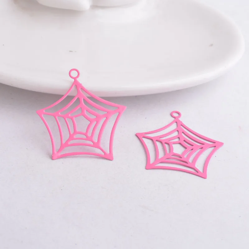 50 Stück AB1030 30mm*33mm Halloween Reticular Charms Blaue Ohrringe Anhänger – Detail 10