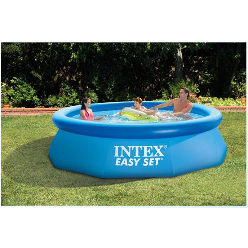 

INTEX 244cm 8 feet blue AGP above ground swimming pool family inflatable pool for adults kids child aqua summer water B33006