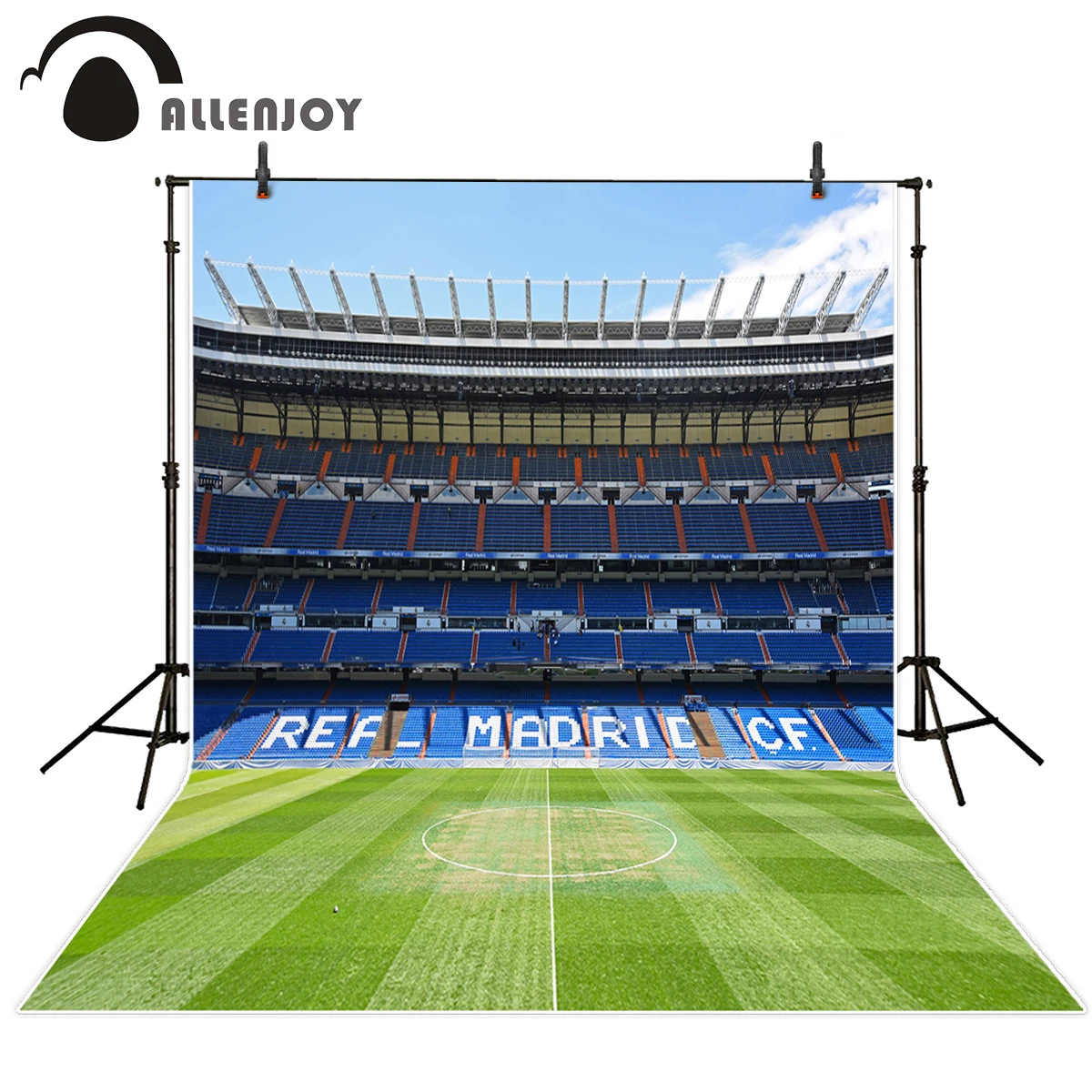 Allenjoy photography background Blue green arena football field New Arrivals vinyl fabric background for photographic studio