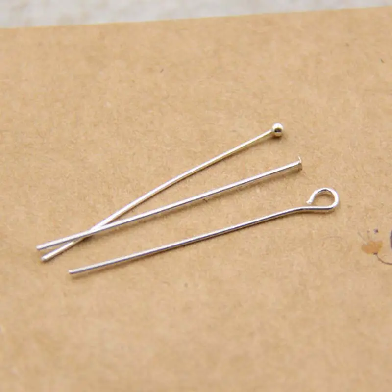 6pcs Real Pure Solid 925 Sterling Silver Needle Pins for DIY Jewelry Making Findings Earring Necklace Connector Part Base - Image 3