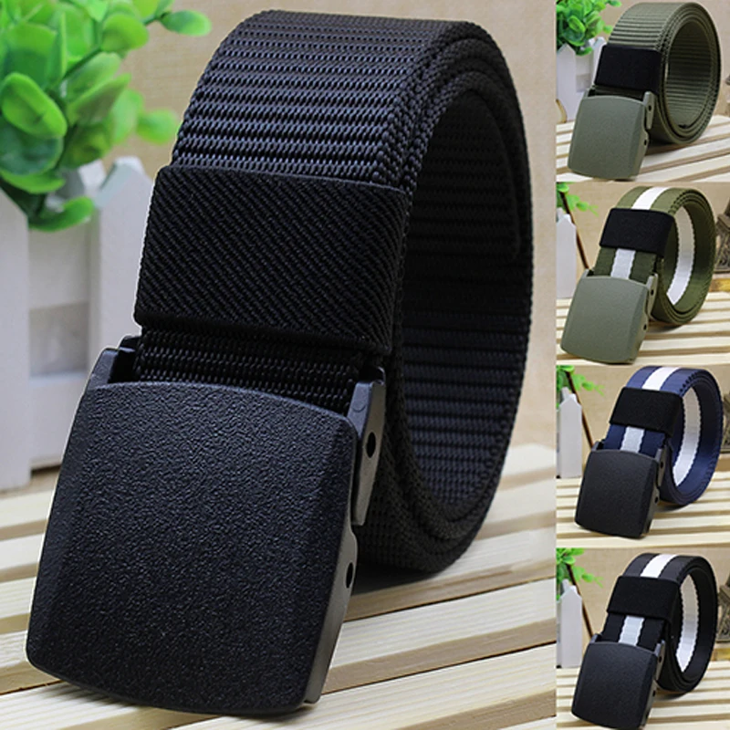 

2020 New Trendy men's belt Practical Military Nylon Buckle Waist Belt Waistband belt Christmas Gift