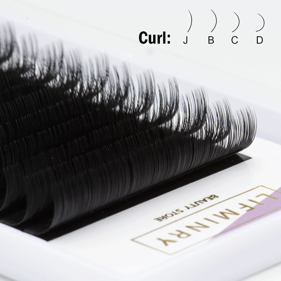 LIFMINRY Profesional Imitación de Pestañas de Armiño 16 Líneas Suaves Extensiones de Pestañas Postizas para Mujer 4