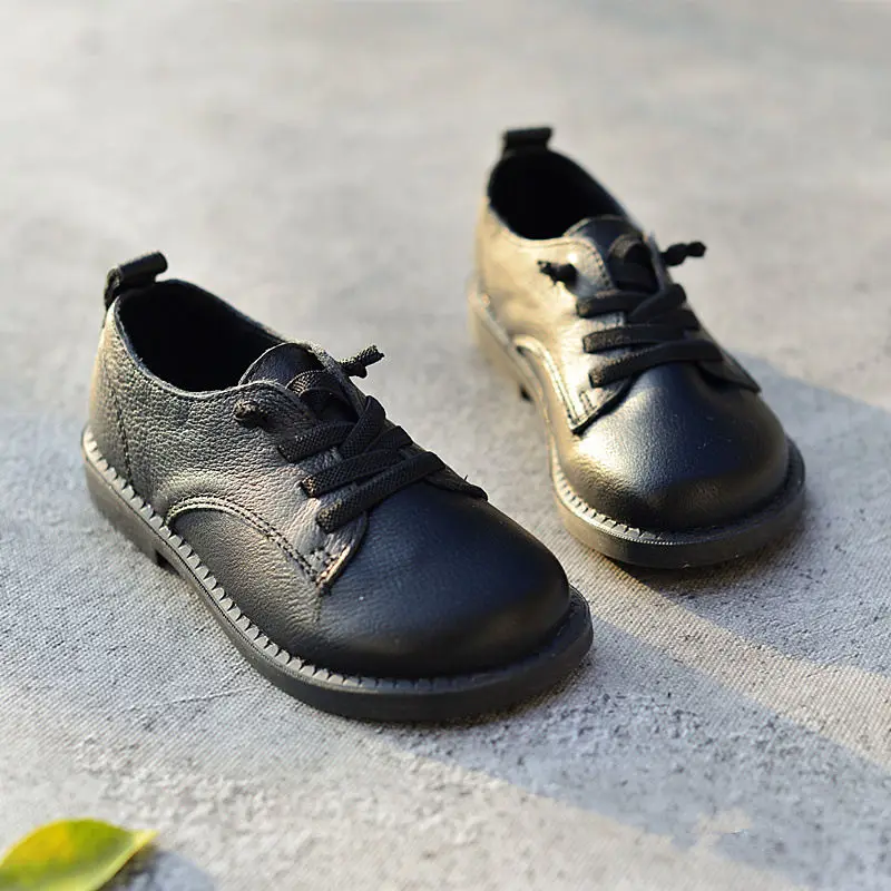 Echt Lederen Kinderen Leren Schoenen Schoolschoenen Jongens Oxfords Loafers Schoenen Britse Stijl Kids Sneakers