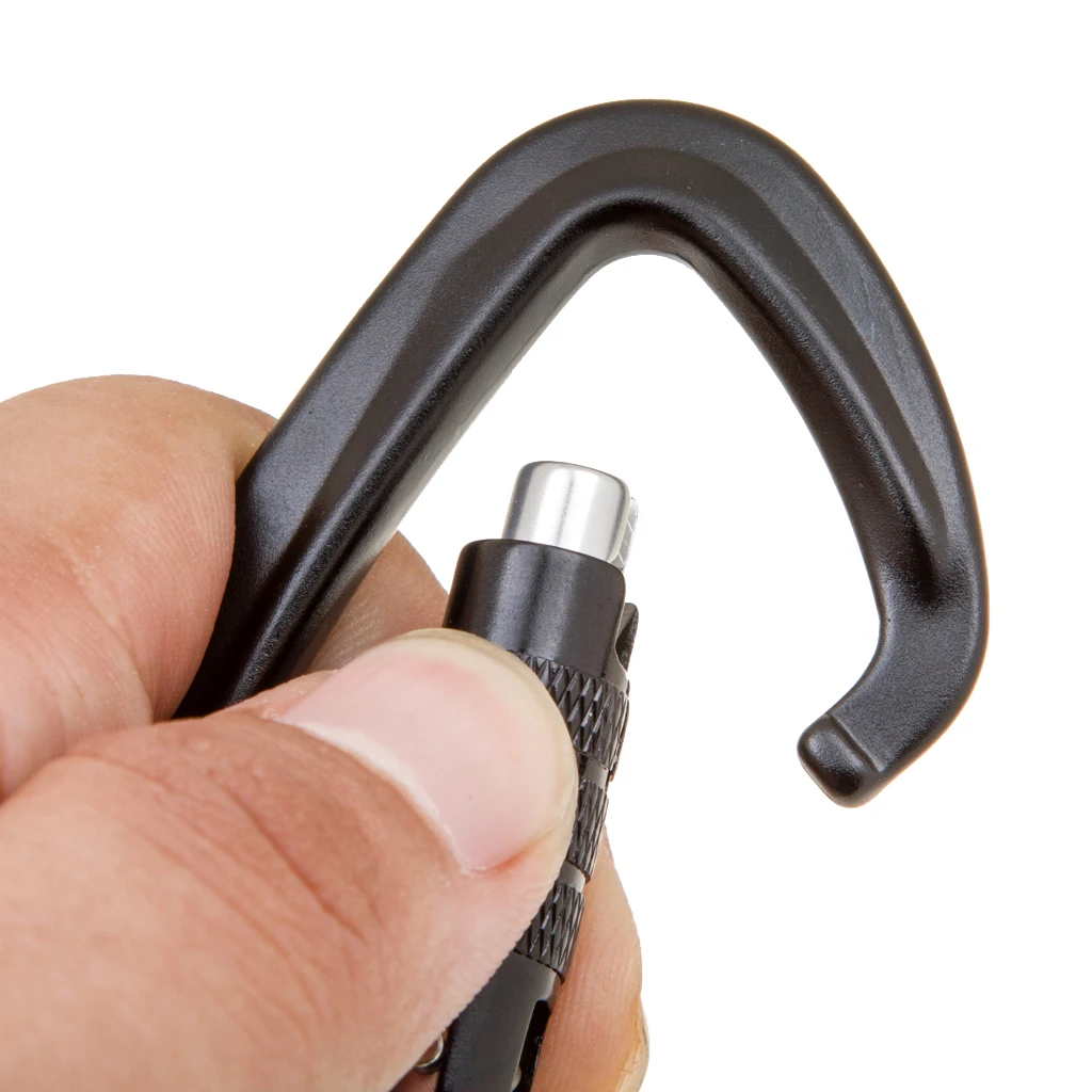 2Pcs 360º Swivel Rotating Self-Locking Carabiner Dog Hook Lead Clip For Outdoor Camping Hiking Hanging Keychain Hammock