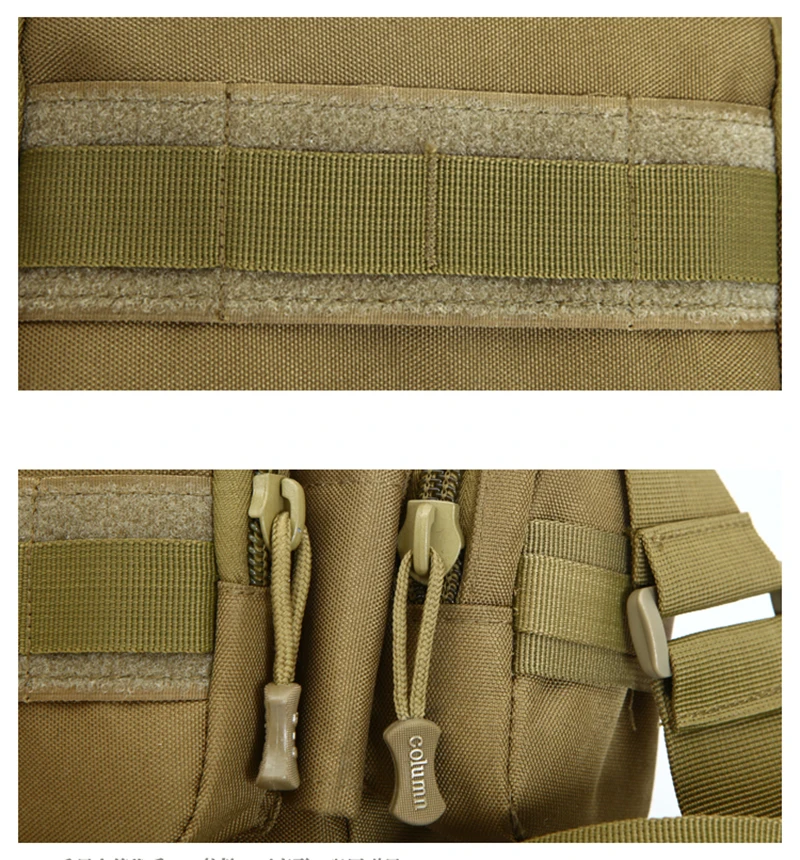 Männer Taille Tasche 1000D Nylon Wasserdichte Fanny-Pack Gürtel Hüfte Bum Sling Brust Taschen Daypack Military Reise Assault Molle Tasche – Detail 29