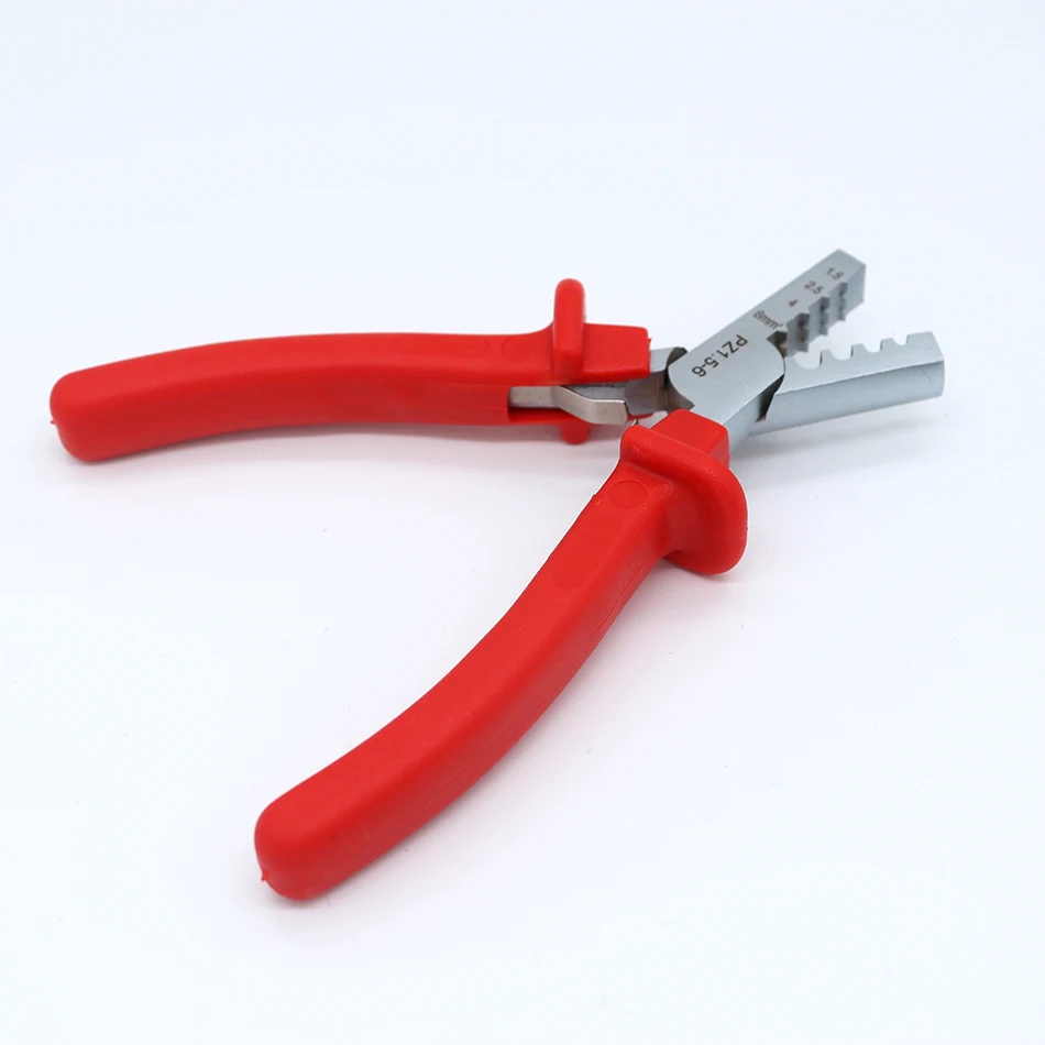 

pz 1.5-6 germany style small crimping pliers for insulated and non-insulated ferrules terminals clamp hand tools