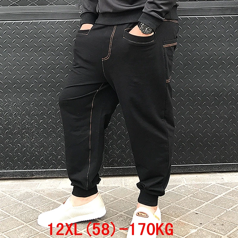 

Men's big pants 170KG plus size 11XL 12XL loose stretch large size 6XL 7XL 8XL 9XL 10XL spring casual pants black 54 56 58