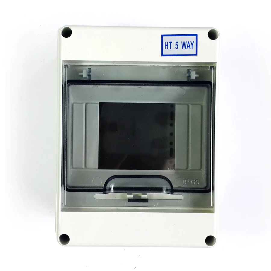 HT 5 Way Plastic Electrical Distribution Box Waterproof MCB Box Panel Mounted Distribution Box HT Series Household light box