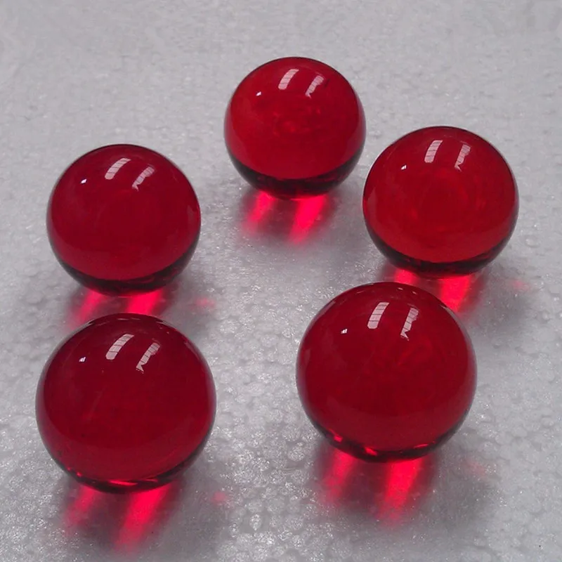 Good Luck 60mm  Red  Asian Rare Quartz K9 Crystal Glass Crafts Obsidian Stone Ball Natural Natal Feng Shui Sphere  Healing