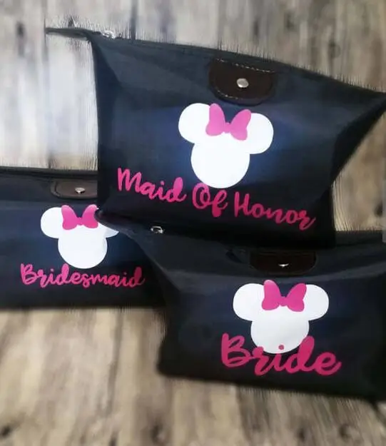 mouse Bridesmaid Makeup Gift Make Up comestic Lingerie Bags Bridesmaid Maid of Honour Unique Gift for Bridal Party gifts