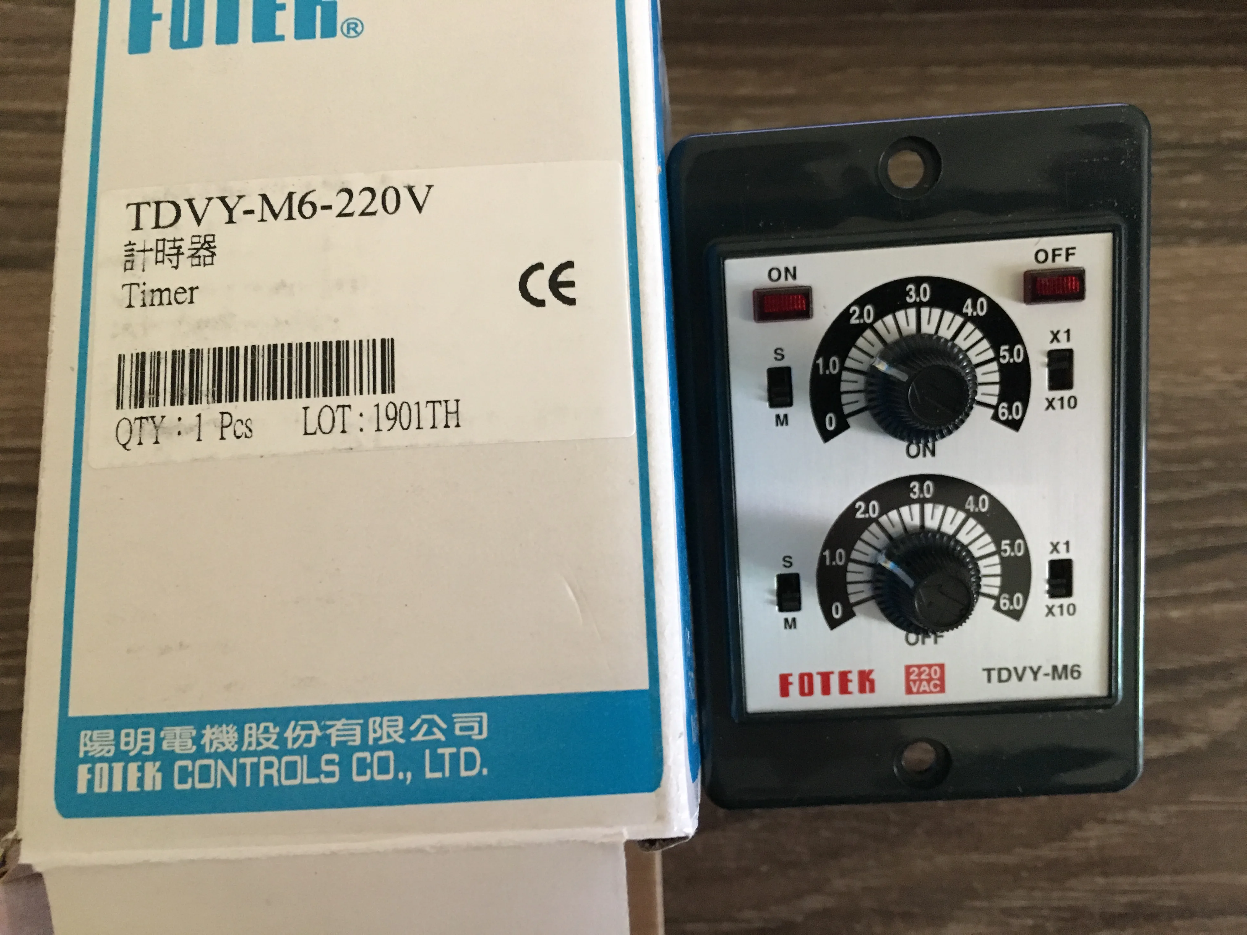 Taiwan's  FOTEK time relay timer TDVY-M6 -220V  TDVY-M6  220V