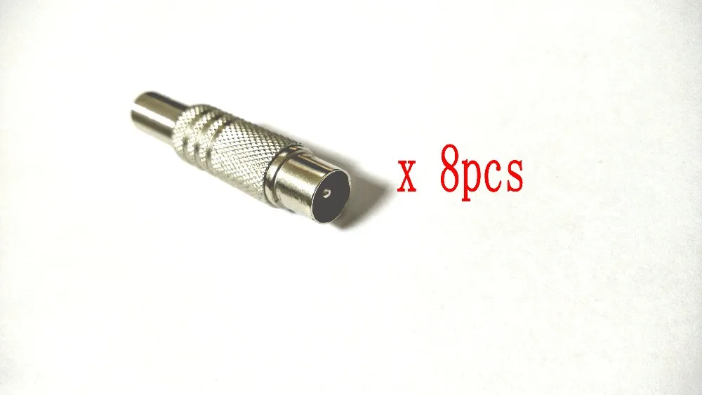 Conector de cable coaxial macho para Audio, vídeo, TV, 8 Uds.