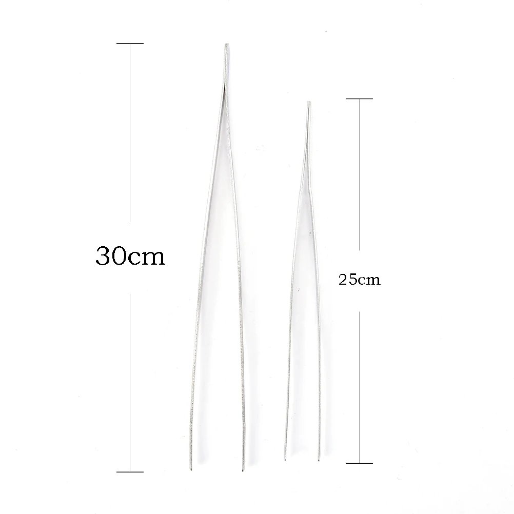 30/13/25cm Toothed Tweezers Barbecue Stainless Steel Long Food Tongs Straight Home Medical Tweezers Garden Kitchen BBQ Tool