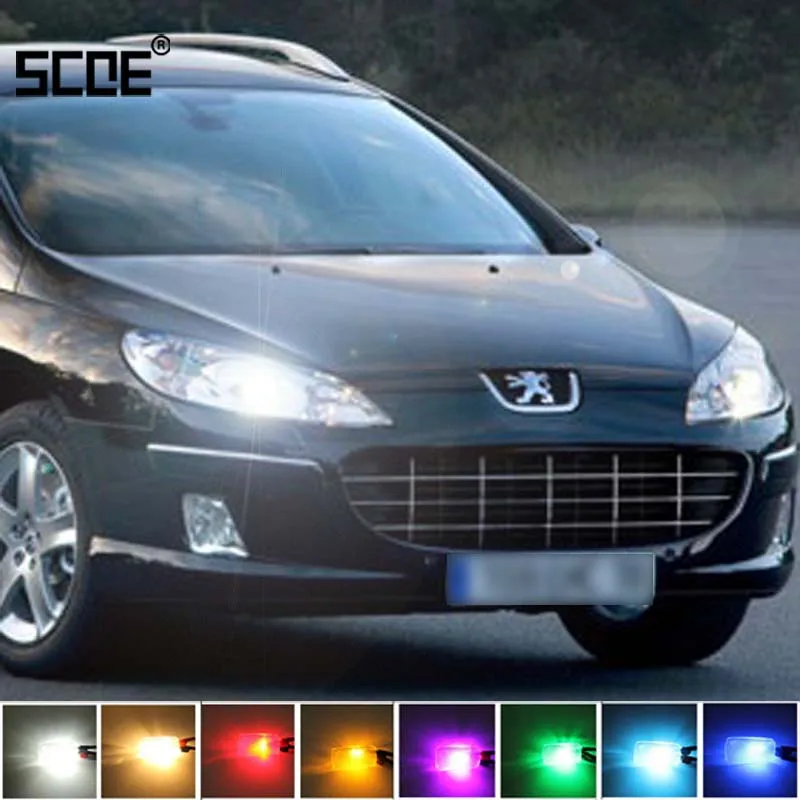 For Peugeot 407/407 SW 508 508 SW 607 807 SCOE New 2X 12SMD LED Front Parking Light  Front Side Marker Light Source Car Styling