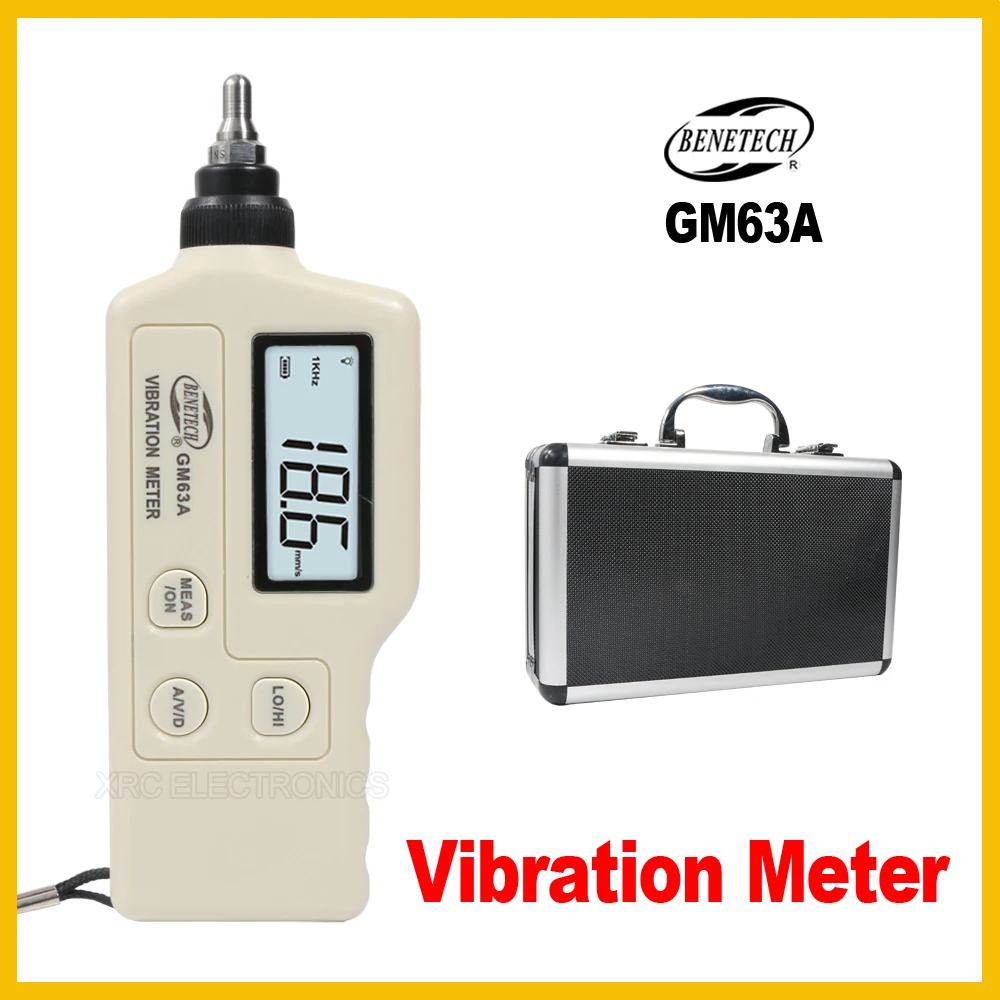 

BENETECH Vibration Meter device High sensitivity probe for accurate measurement Provides Handheld Digital GM63A-BENETECH