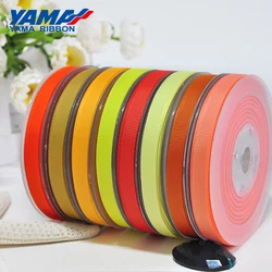 YAMA Yellow Gold Grosgrain Ribbon 6 9 13 16 19 22 mm 100 yards/lot Solid Packing Wedding Gift Wrapping Party Decorations Ribbons