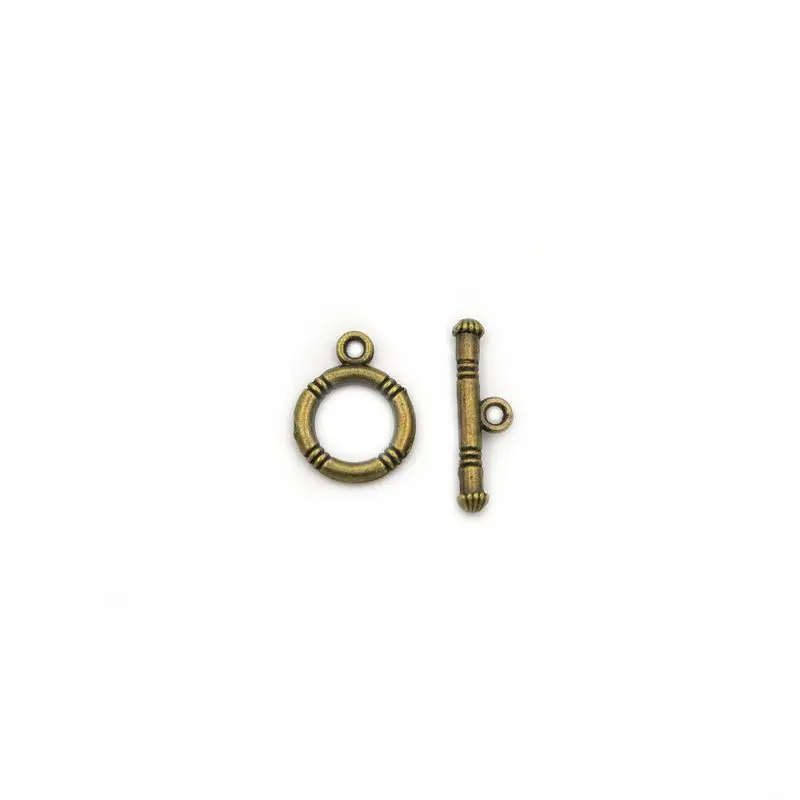 10 Sets Gold-Platte Silber Farbe Herz Blume Verschluss Armband Toggle Verschluss Für Schmuck Machen Diy Zubehör Großhandel Groß – Detail 12