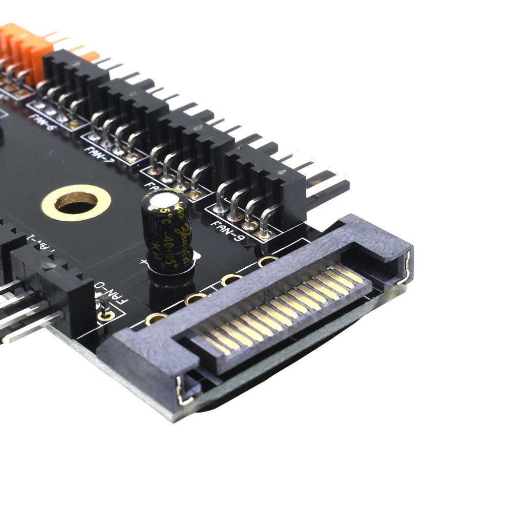 Tishric 1 Tot 10 4Pin Fan Hub Splitter Pc Pwm Kabel 12V Molex Sata Power Suppply Cooler Cooling Adapter voor Pc Computer Mijnbouw